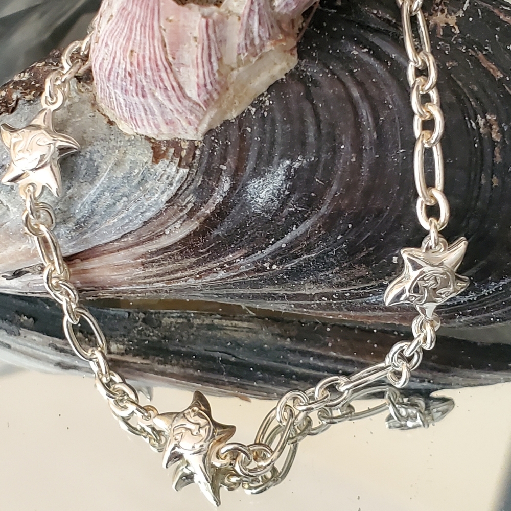 * NWT Italian Sterling Silver Sun Bracelet